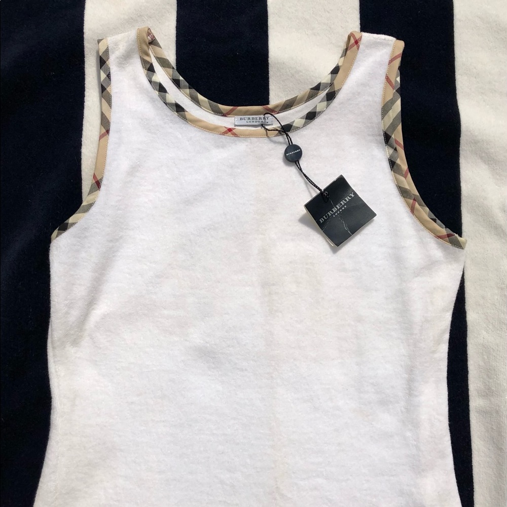 🔥SOLD🔥NWT Burberry Tank/Short Set wNova Check Vintage RARE Tank M Shorts L - Picture 8 of 13